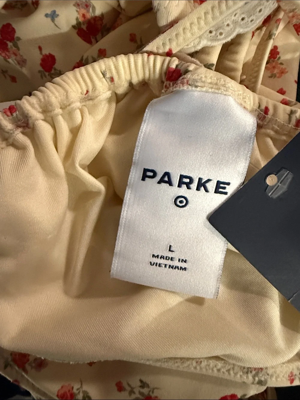 Parke x Target - Cream Floral Tie-Side Bikini Bottoms